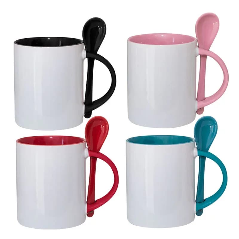 Caneca C/ Colher Reta - 325ml