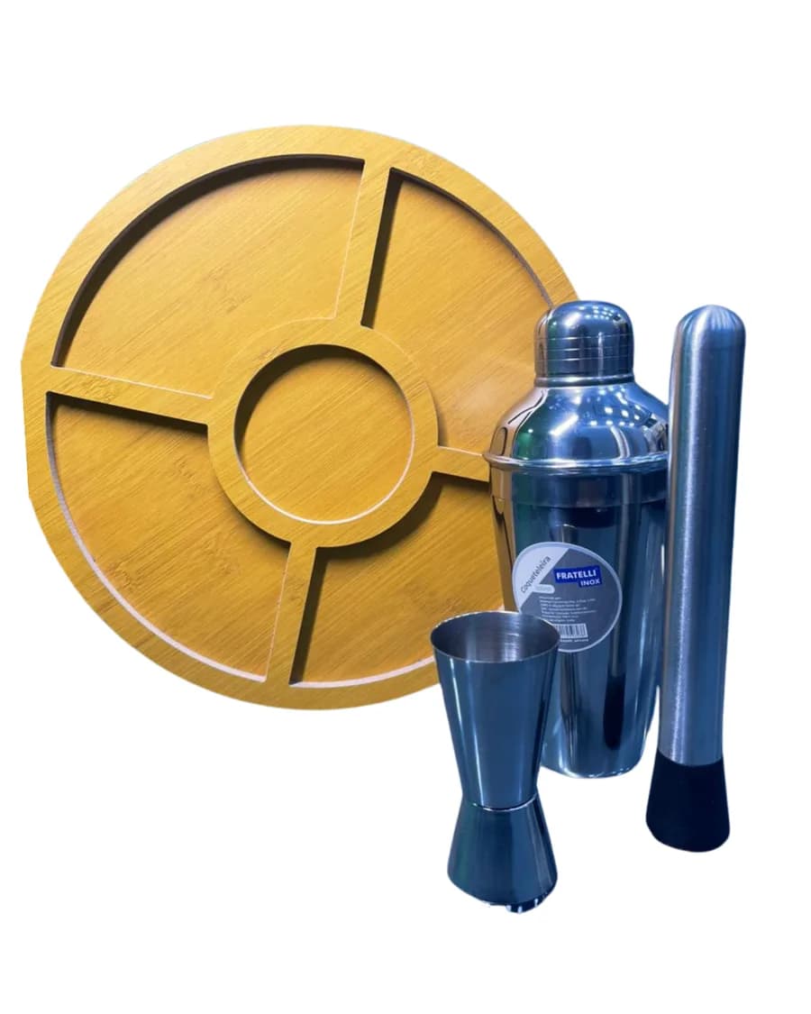 Kit - Coqueteleira e Tábua de Frios - Personalizado