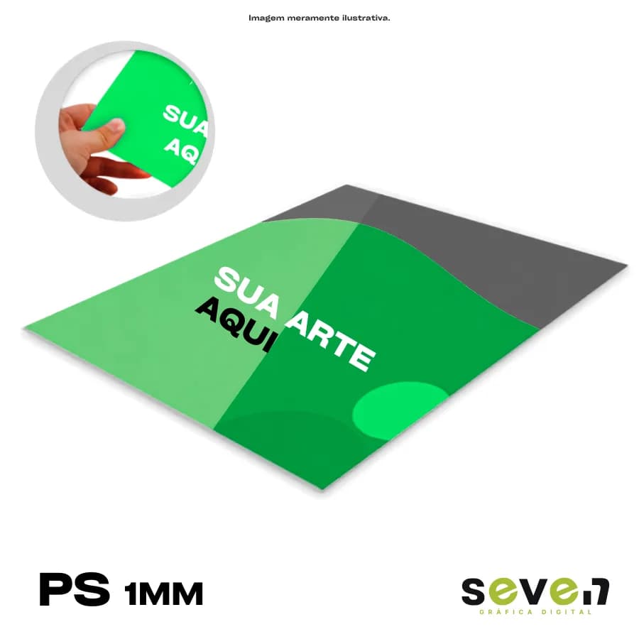 PLACA PS 1MM - COM IMPRESSÃO DTF