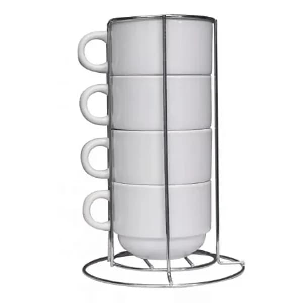 Torre de Canecas - 4 Und. - Metal - 150ml - Xícara de Chá